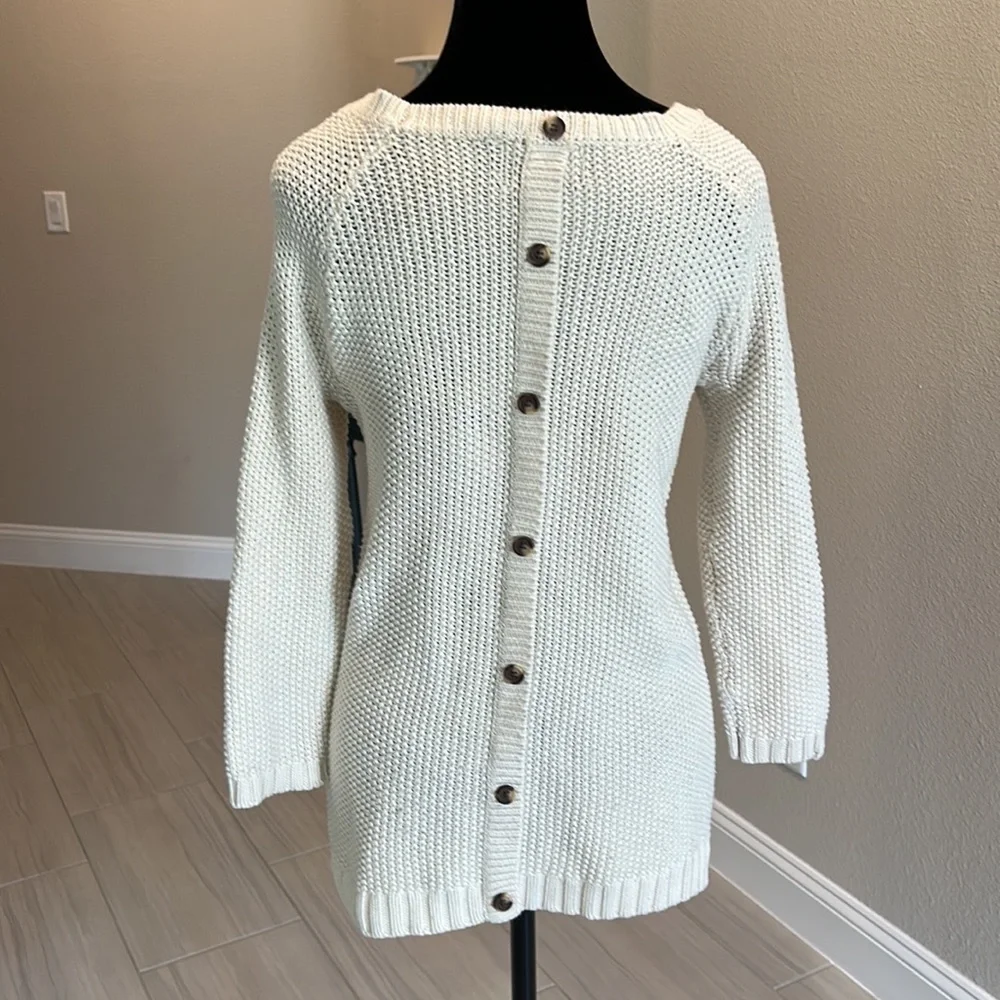 Cynthia Rowley 100% cotton cable knit sweater - Picture 3 of 5